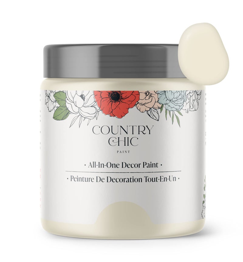 Country Chic Paint Chalk Style Paint - for Furniture, Home Decor, Crafts - Eco-Friendly - All-in-One - No Wax Needed (Vanilla Frosting [Off White], Sample (4 oz)) - Image 1