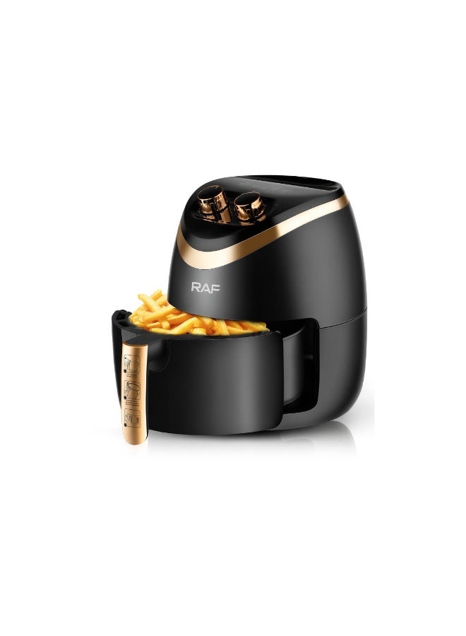 RAF 5L Large-Capacity Air Fryer – Oil-Free Frying, Dual Control Knobs, Non-Stick Basket & Safety Features - Image 1