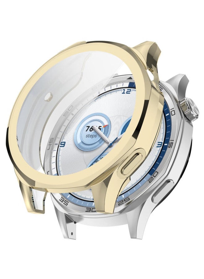 Kmaxai Compatible With Huawei Watch Gt5 46mm Protective Case + Screen Protector Combo Full Coverage Watch Face Cover & Screen Film, Anti-fingerprint Shockproof Tpu Soft Case, Light Gold - Image 2