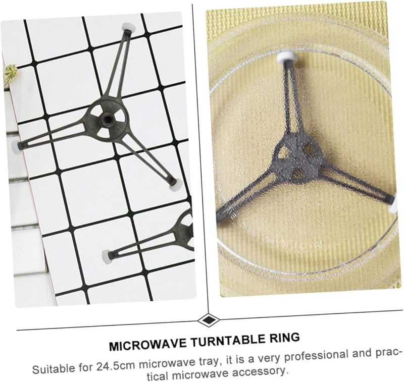 2 قطعة من حامل لوح زجاج فرن الميكروويف البديل حامل ثلاثي الذراع - Image 3