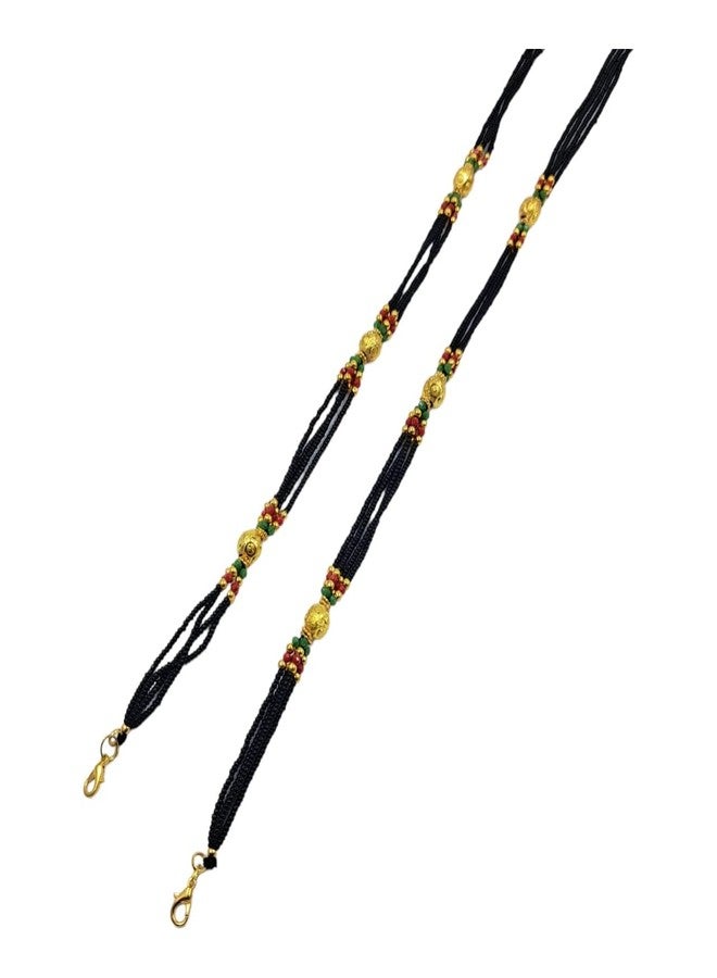 Swaroop Designer Mangalsutra Chain Only Mangalsutra Without Pendant Crystal Black Bead Mangalsutra - Image 1