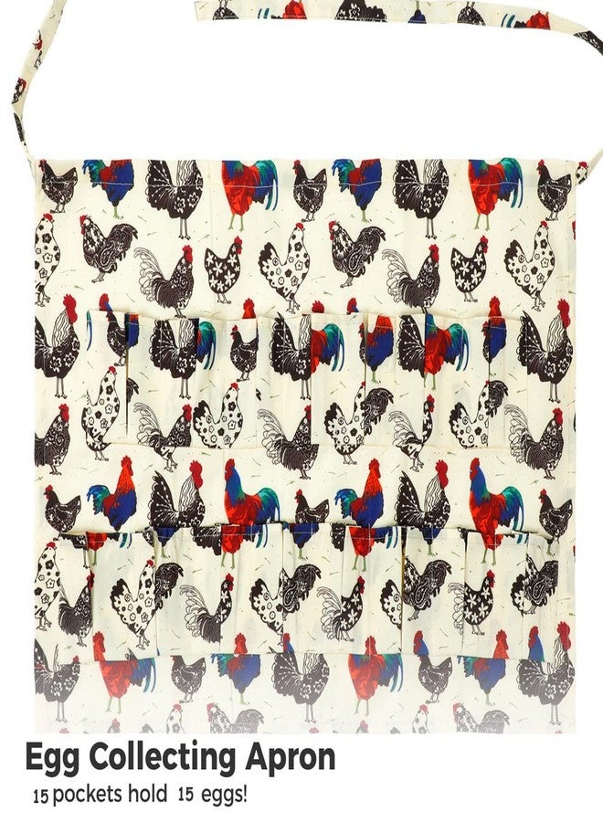 Homaisson Egg Apron, 15 Pockets Durable Canvas Egg Collecting Holding Apron Gathering for Chicken Duck Goose Eggs - Image 3