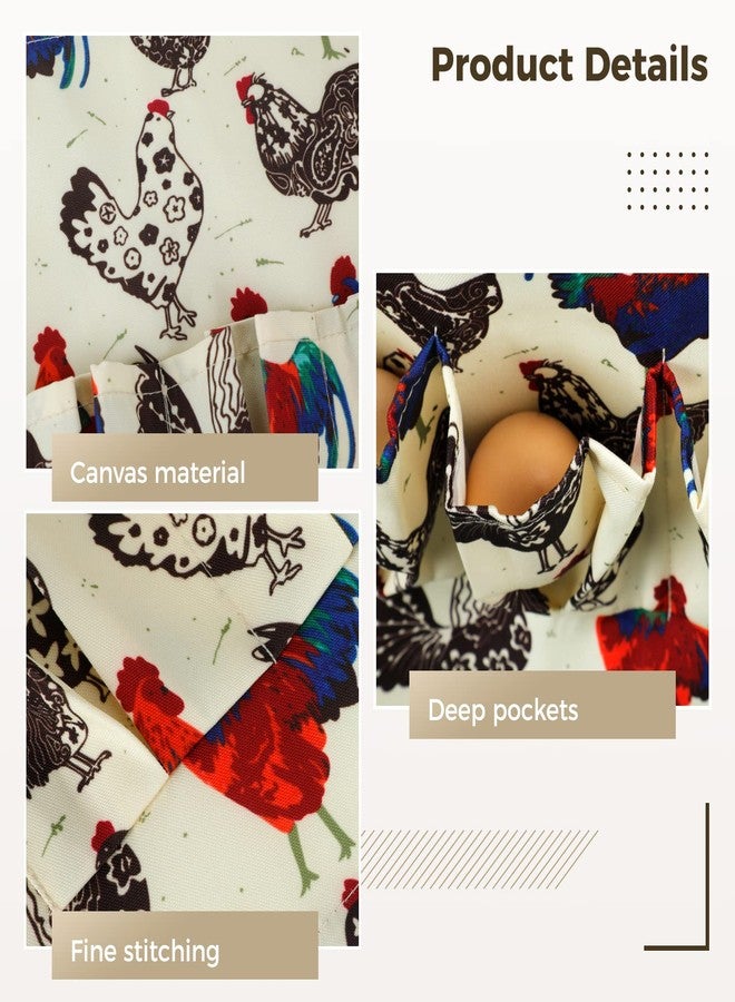 Homaisson Egg Apron, 15 Pockets Durable Canvas Egg Collecting Holding Apron Gathering for Chicken Duck Goose Eggs - Image 4
