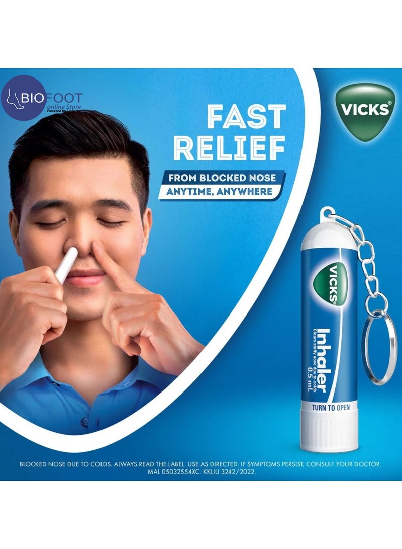 Inhaler With Camphor And Menthol Fast Relief From Blocked Nose (Pack of 12) - Image 3