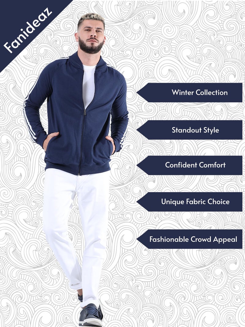 fanideaz Mens Jacket for Men Premium Stylish Cotton Winter Wear Branded Mens Jackets with Regular Fit and All Day Comfort Perfect_2DB_S_Imperial Blue - Image 4