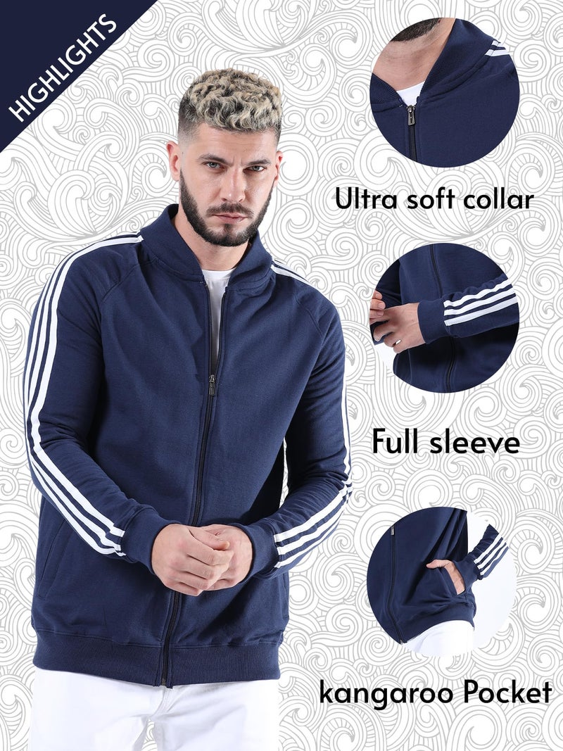 fanideaz Mens Jacket for Men Premium Stylish Cotton Winter Wear Branded Mens Jackets with Regular Fit and All Day Comfort Perfect_2DB_S_Imperial Blue - Image 2