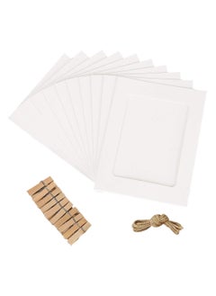 5x7in Paper Picture Frames,DIY Photo Frames Creative Linkage Mounted Cardboard with Flax String and Clips,(10pcsWhite, 5x7) - pzsku/Z375385BA53EA1CF98605Z/45/_/1718615923/b5eaee49-60df-4906-b594-a9423a0e2493