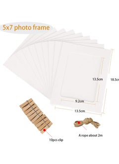 5x7in Paper Picture Frames,DIY Photo Frames Creative Linkage Mounted Cardboard with Flax String and Clips,(10pcsWhite, 5x7) - pzsku/Z375385BA53EA1CF98605Z/45/_/1718615925/2aa34fed-593e-4e74-9140-c6b1da57a6d2