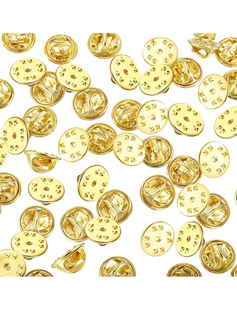 إسكدنيا 100 Pairs erfly Clutch Tie Tacks Pin Back Replacement with 8mm Length for Backs Lapel Brass Badge Hat Blank Pins Craft Making - Image 1