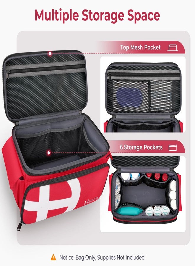 Mancro First Aid Bags Empty, Medical Travel Bag with Multi Pockets, Pill Bottle Organizer for Travel, Home Storage, Trauma Bag for EMT, Nurses, Doctor, Emergency Bag for Medicine, Medical Supplies - Image 5
