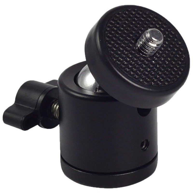 SUPERNIC Swivel Mini Ball Head 1/4" Screw 360 Degree Aluminum Alloy Body Rotating Swivel Mini Tripod Ball Head with 1/4" Screw Thread Base Mount for Lighter DSLR Camera Camcorder - Image 1