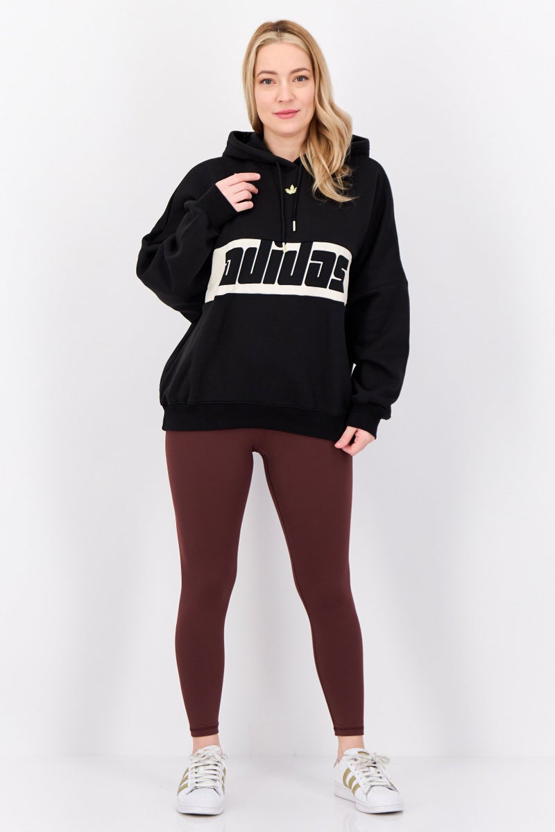 adidas Originals ملابس رياضية نسائية بأكمام طويلة مناسبة، خارجية، سويت شيرت، أسود - Image 4