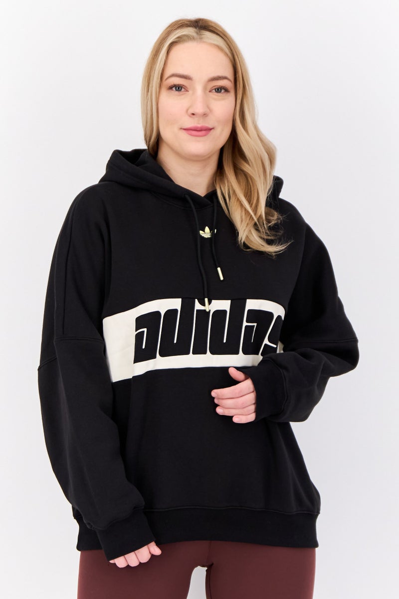 adidas Originals ملابس رياضية نسائية بأكمام طويلة مناسبة، خارجية، سويت شيرت، أسود - Image 1