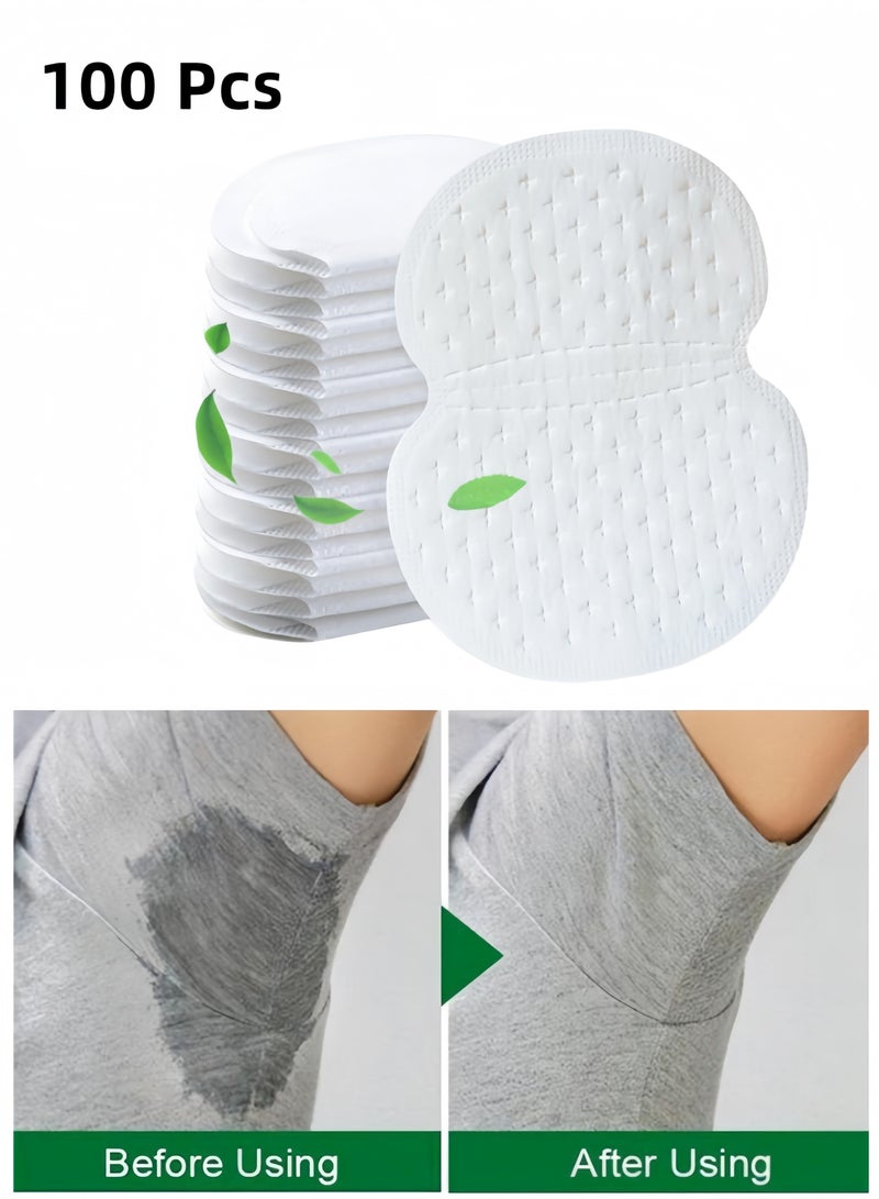 Angola Panda 100pcs underarm sweat pads, high-quality anti-hyperhidrosis, suitable for men and women Comfortable, invisible, ultra-sticky, disposable protective clothing/shield, sweatproof armpit protection, alleviate underarm odor - Image 1