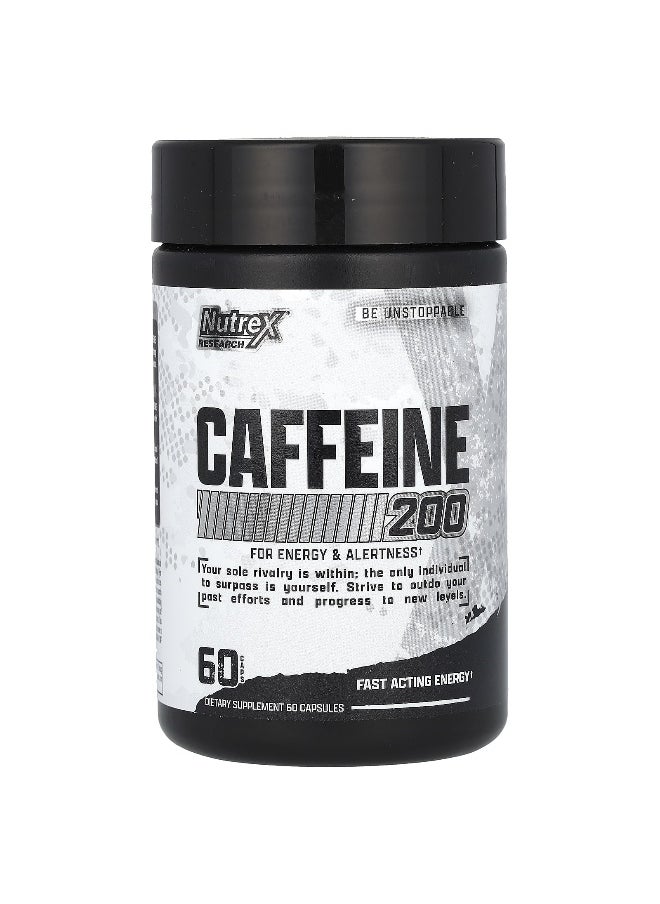 Nutrex Research Nutrex Research, Caffeine 200, 200 mg, 60 Capsules  - Image 1