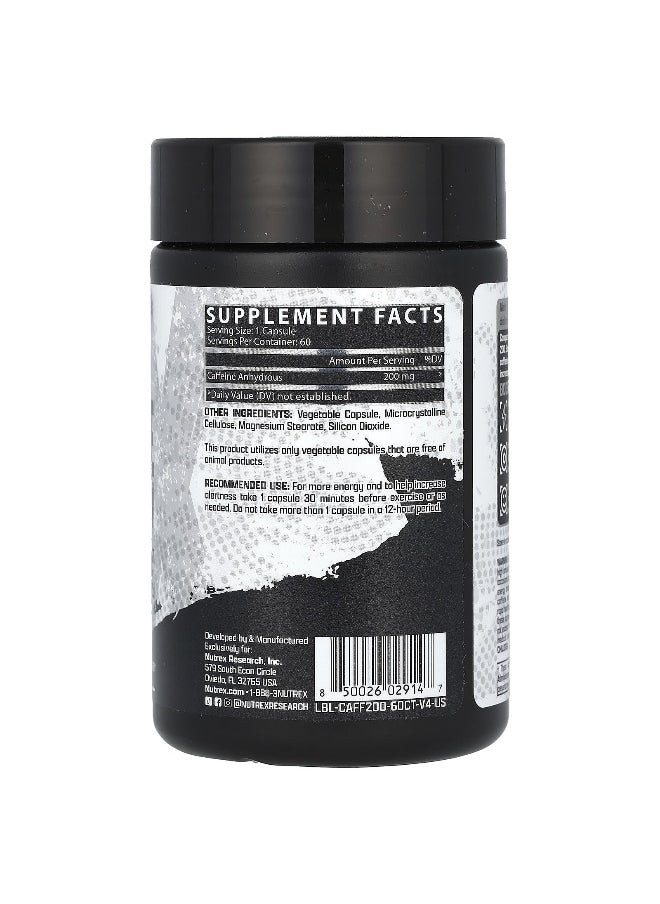 Nutrex Research Nutrex Research, Caffeine 200, 200 mg, 60 Capsules  - Image 2