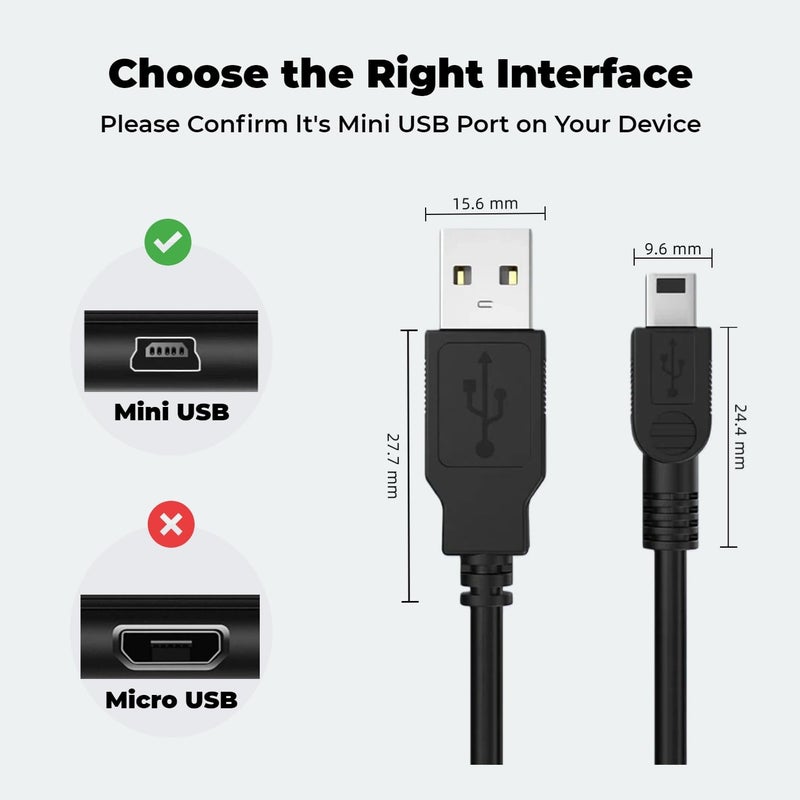 USB 2.0 A to Mini USB Charger Cable 80cm - Fast Charging & 480Mbps Data Transfer - Image 4