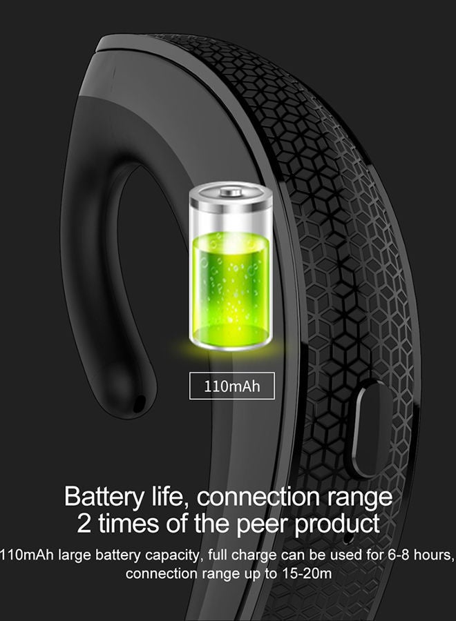 NIBEMINENT Wireless On-Ear Earphone Black - Image 5