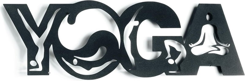 Horoof Home Black Acrylic Yoga Wall Art - Image 1