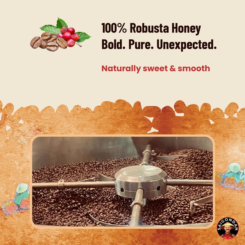 Robusta Whole Bean Coffee - Saigondan Adventure | Light Espresso Roast | 100% Robusta | Vietnamese Coffee | Roasted in Small Batch | Smooth & Naturally Sweet | Direct Trade | No Preservatives | 12 Oz - Image 5