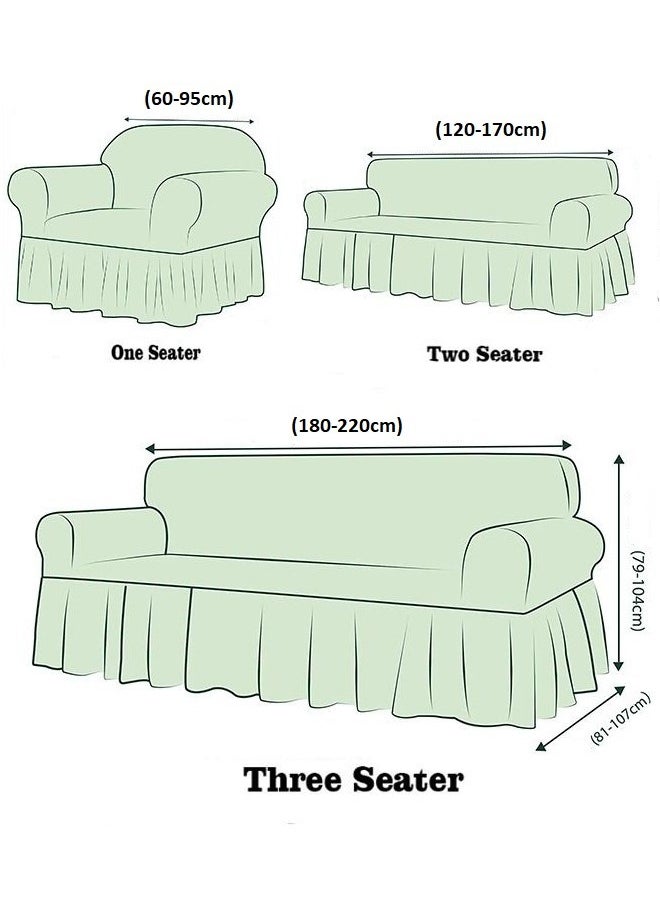 EVORY HOME - Sofa Cover Jacquard 4-Pieces Set of 7-Seater (3+2+1+1) Super Stretchable Anti-Wrinkle Slip Resistant Furniture Protector - Image 1