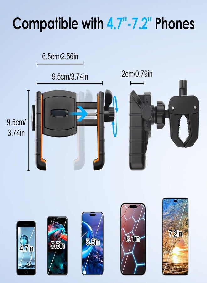 EEEKit Golf Cart Phone Holder, Universal Rotatable Cell Phone Holder Mount for 4.7-7.2" Smartphones, Golf Cart Accessories for EZGO Club Car Yamaha - Image 2