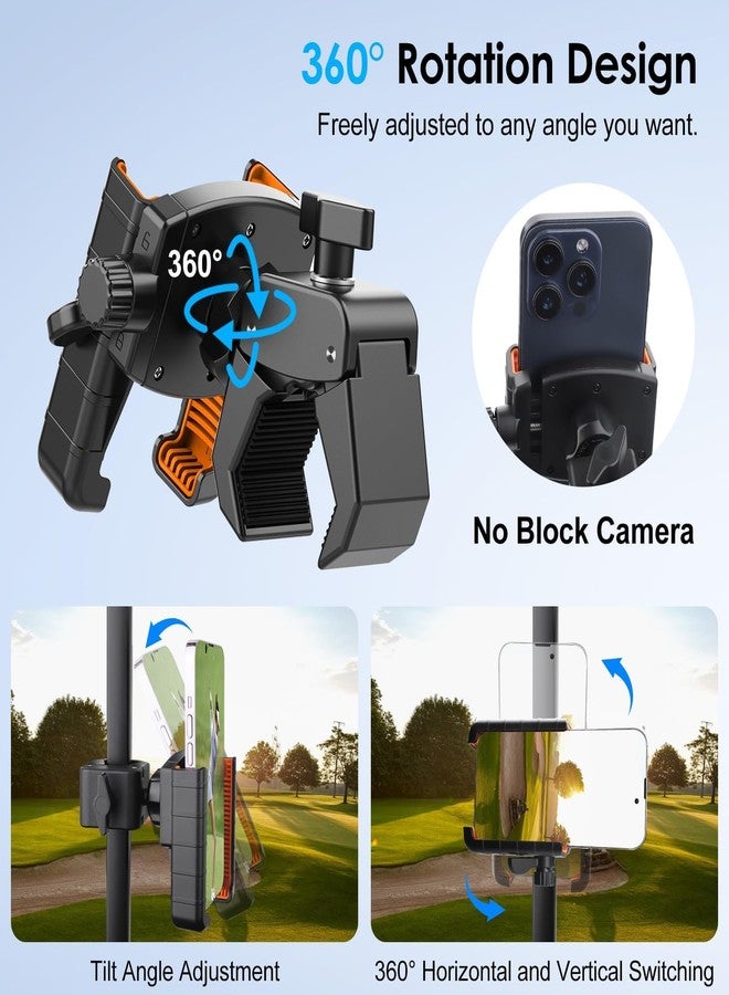 EEEKit Golf Cart Phone Holder, Universal Rotatable Cell Phone Holder Mount for 4.7-7.2" Smartphones, Golf Cart Accessories for EZGO Club Car Yamaha - Image 5
