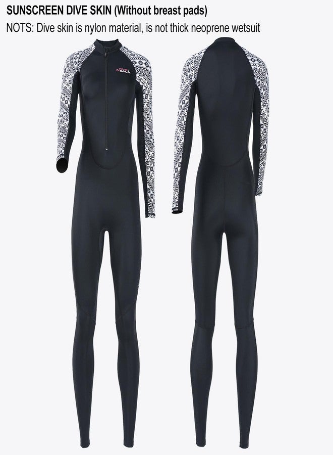 دايف آند سايل بدلة سباحة كاملة للجسم من DIVE & SAIL، بتصميم واقي من الشمس، للنساء والشباب، بسحاب أمامي، قطعة واحدة، بأكمام طويلة، سريعة الجفاف، توفر حماية من الأشعة فوق البنفسجية، مناسبة للغوص وركوب الأمواج والتجديف، مقاس متوسط. - Image 3