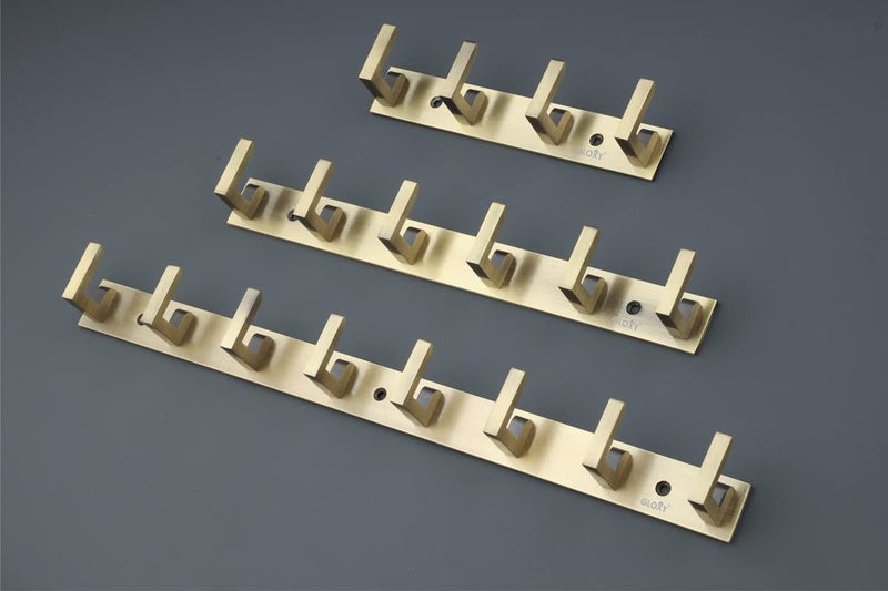 GLOXY Stainless Steel Bathroom Accessories 8 Hooks Plate Wall Mounting and Door Back Hanger Pins for Hanging Cloth Set Shirt Bar Towel Rack Robe Keys 4 Pin khutti Antique Pack of 4 - Image 2