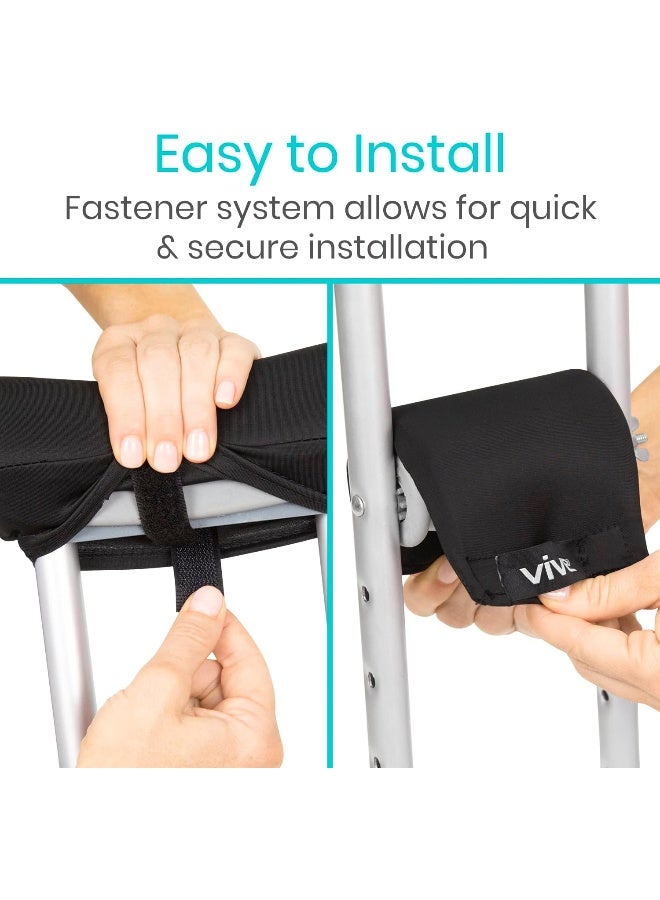 Vive Crutch Pads Padding For Walking Arm Crutches Padded Universal Underarm Forearm Handle Pillow Covers For Hand Grips Armpit Soft Foam Bariatric Accessories For Kids Adults - Image 5