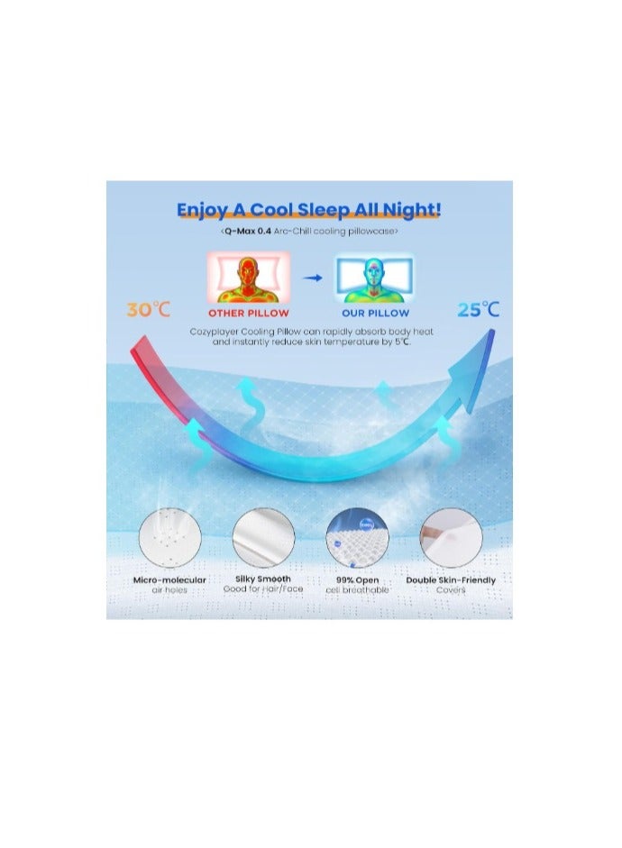 Neck Support Pillow for Sleep - Contour Memory Foam Pillow for Side  Back, and Stomach Sleepers - Ergonomic Cervical Pillow with Machine Washable Pillowcase 63x35x13/10CM  - Image 3