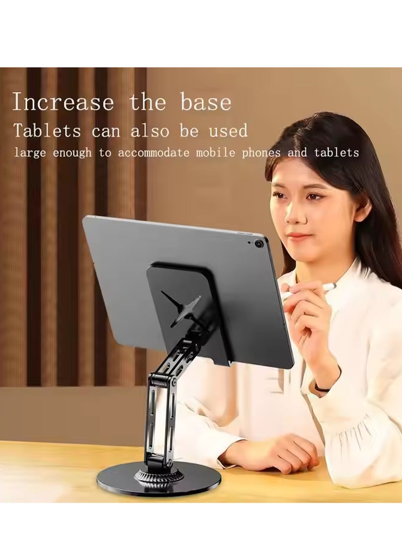 X-level Phone Stand Aluminum Mobile Stand Adjustable Mobile Holder Foldable Phone holder, Desktop iPhone Stand Compatible With All Mobile Phone, iPhone 16/15 Series, Samsung Galaxy S24 S23, iPad Black - Image 3