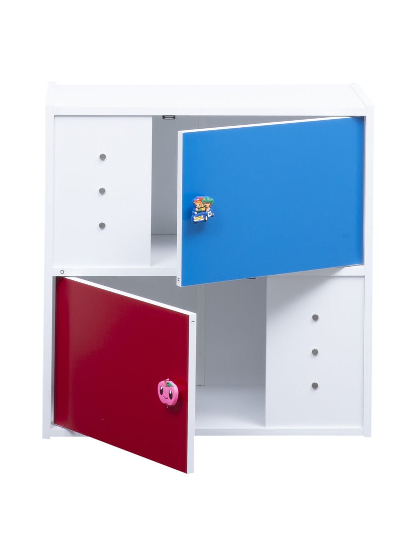 WT-EASYCARE 2 Door Wooden Cabinet for Clothes- Multicolour | Wooden Organizer | Wooden Cabinet with Shelves | Wooden Wardrobe Cabinet | Wooden Closet| Kids Cabinet | Kids Wardrobe | Children Cabinet - Image 2