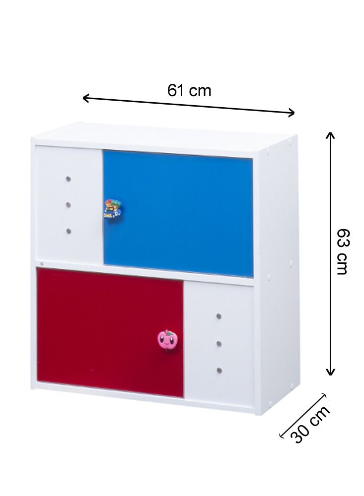 WT-EASYCARE 2 Door Wooden Cabinet for Clothes- Multicolour | Wooden Organizer | Wooden Cabinet with Shelves | Wooden Wardrobe Cabinet | Wooden Closet| Kids Cabinet | Kids Wardrobe | Children Cabinet - Image 3