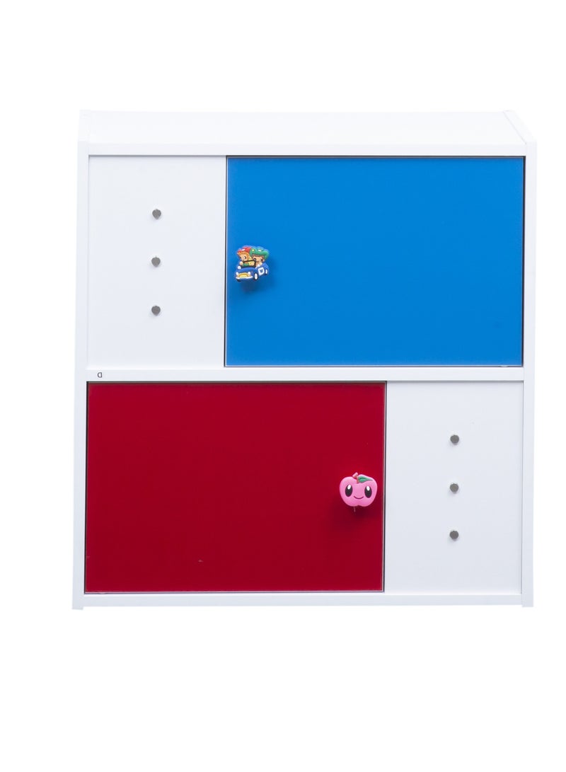 WT-EASYCARE 2 Door Wooden Cabinet for Clothes- Multicolour | Wooden Organizer | Wooden Cabinet with Shelves | Wooden Wardrobe Cabinet | Wooden Closet| Kids Cabinet | Kids Wardrobe | Children Cabinet - Image 4