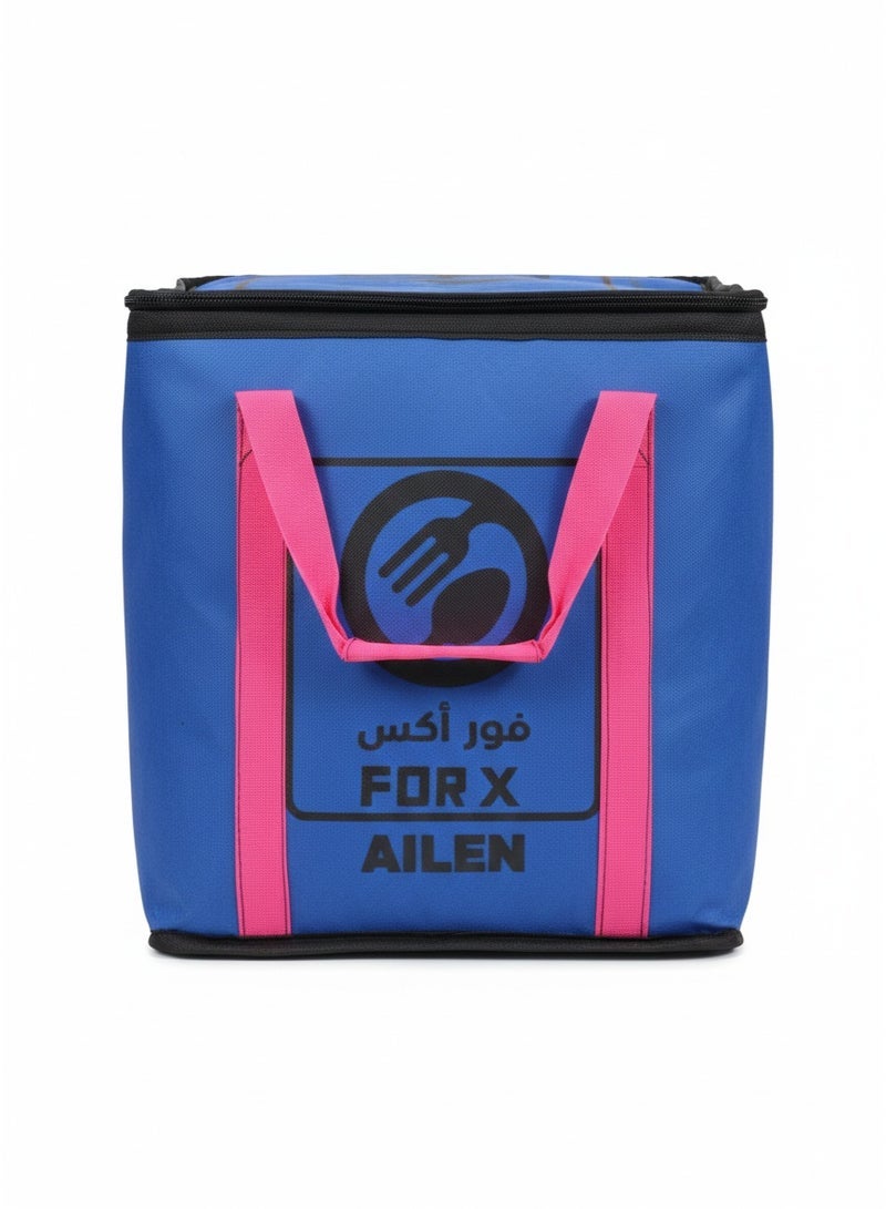 Portable Foldable Hot & Cold Food Storage Bag with Thermal Insulation – Reusable Insulated Cooler Lunch Bag for Food & Drink Delivery, Travel, Picnic, Camping & Grocery Shopping, Aluminum Foil Lined Temperature Control Bag, Lightweight Leak Resistant Carry Bag – Blue - Image 4