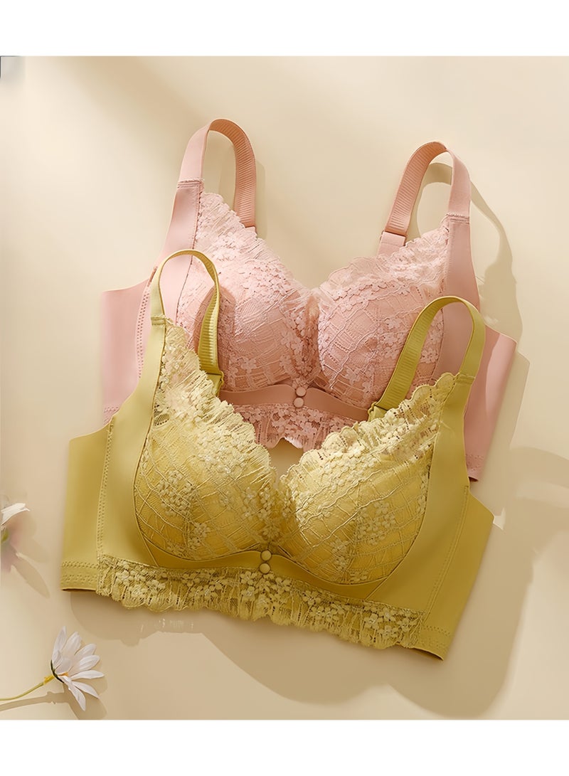 KUYING Brand New Comfortable Skin Friendly Breathable Bra Set Of 2 - Image 1