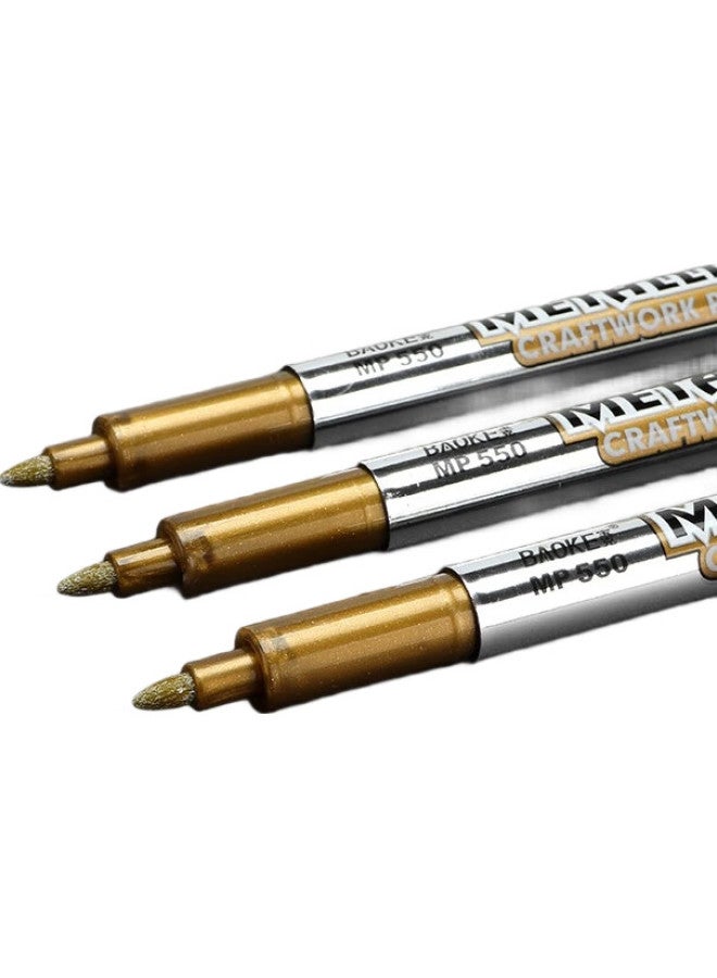 Baoke Mp550 Paint Marker, Gold, Water-Based Marker, Sign-In Pen, Graffiti Pen, 12 Pcs/Box - Image 1