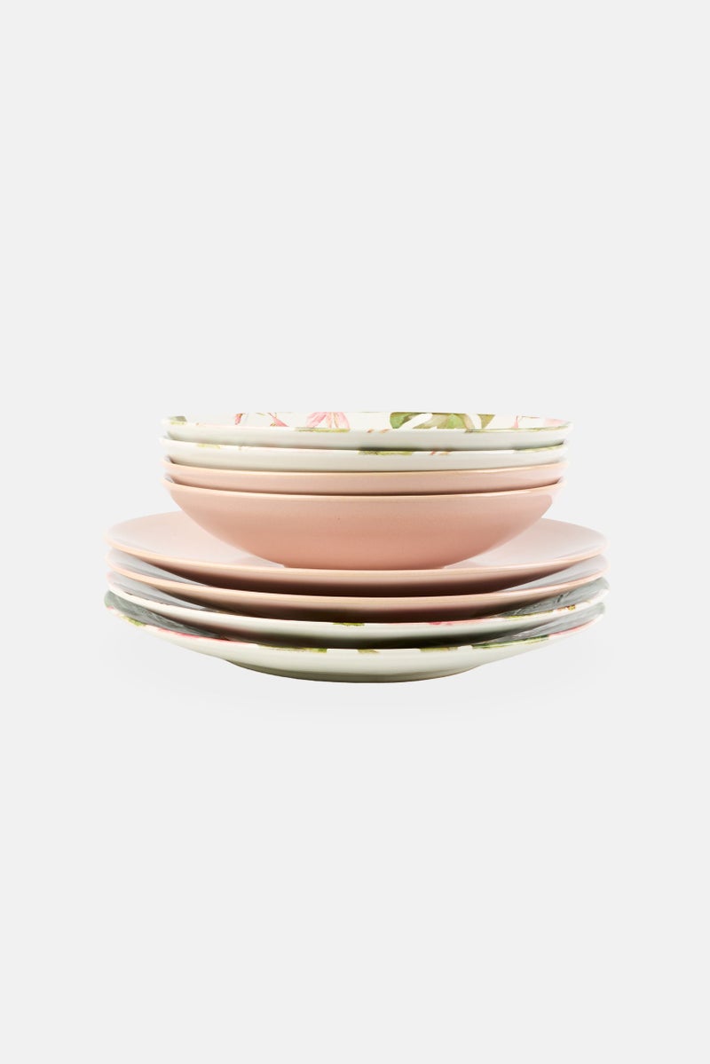 Maser 8 Pcs Ossia Exotic Tearose Breakfast Set, Multicolor - Image 1