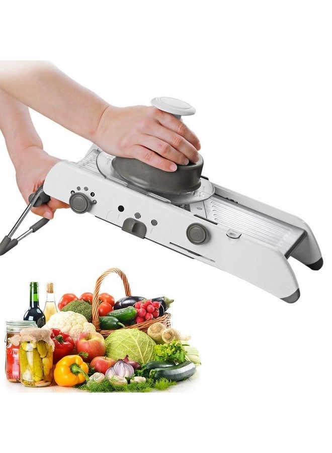 HOMETIC New 18 in 1 Stainless Steel Mandolin Slicer for Vegetable and Onion Choppers,Potato Carrot Slicer Grater and Prepare Julienne,French Or Waffle Fries and Slice Crunchy Salad Veggies. - Image 1