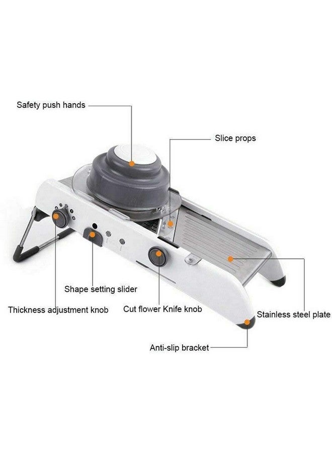 HOMETIC New 18 in 1 Stainless Steel Mandolin Slicer for Vegetable and Onion Choppers,Potato Carrot Slicer Grater and Prepare Julienne,French Or Waffle Fries and Slice Crunchy Salad Veggies. - Image 2