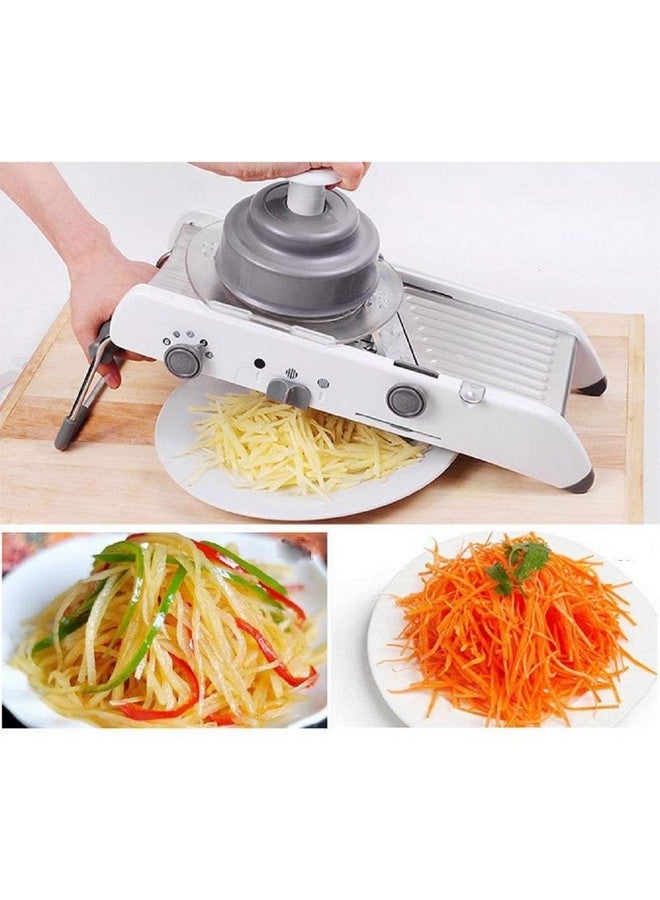 HOMETIC New 18 in 1 Stainless Steel Mandolin Slicer for Vegetable and Onion Choppers,Potato Carrot Slicer Grater and Prepare Julienne,French Or Waffle Fries and Slice Crunchy Salad Veggies. - Image 5