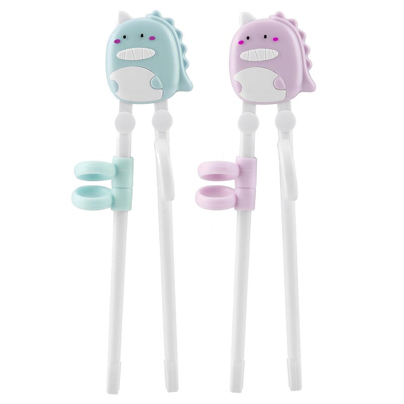 PandaEar 2 Pairs Kid Chopsticks, Dinosaur Children Learning Practice Chopsticks for Beginners Toddler - Image 5