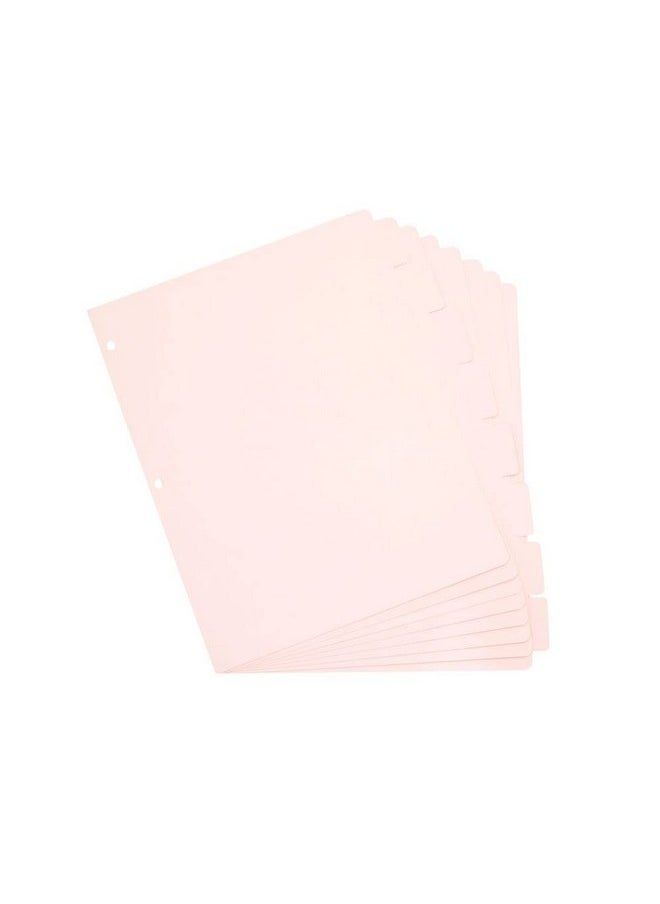 Paper Junkie - 12 Sets Pink 8 Tab Dividers For 3 Ring Binder Paper Binder Separators With Tabs Bulk Pack Of 96 Total Page Dividers For School Work Home Office Supplies (Letter Size 9.5X11 In) - Image 1