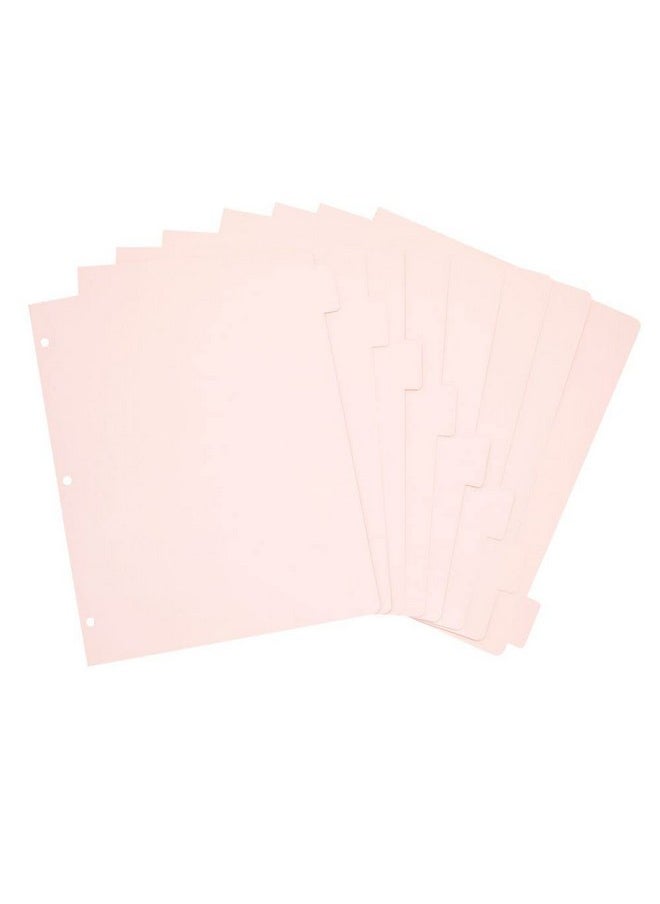 Paper Junkie - 12 Sets Pink 8 Tab Dividers For 3 Ring Binder Paper Binder Separators With Tabs Bulk Pack Of 96 Total Page Dividers For School Work Home Office Supplies (Letter Size 9.5X11 In) - Image 1