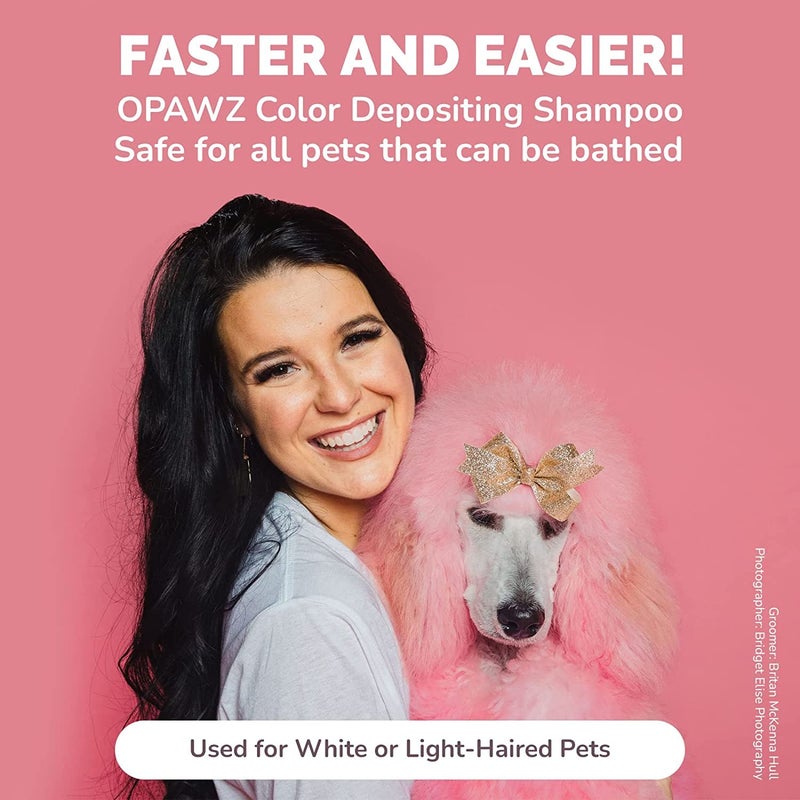 OPAWZ Color Depositing Shampoo for Dogs, Semi-Permanent Dog Hair Dye Coloring Safe Shampoo, Non-Toxic Colorwash Shampoo for Pets (Fuschia, 2.1 fl.oz / 60mL) - Image 2