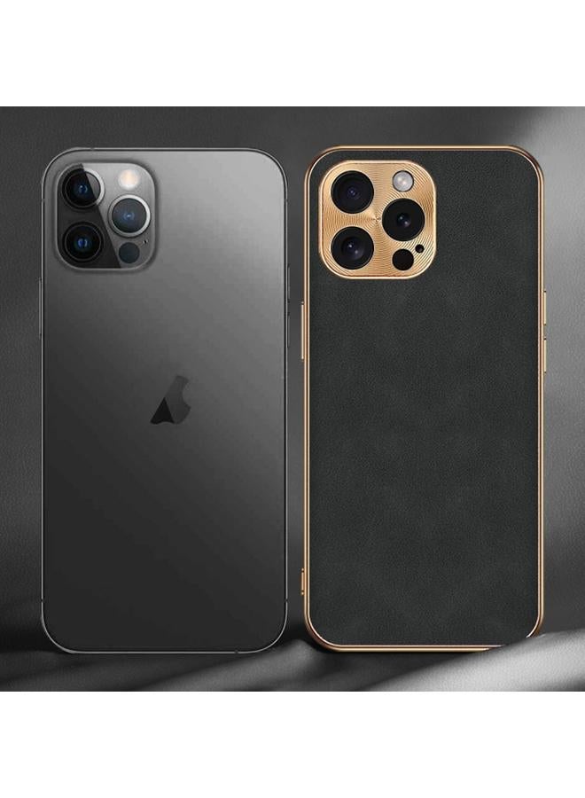 Zaboon Case For iPhone 13 Electroplating Lambskin Leather Phone Case - Image 2