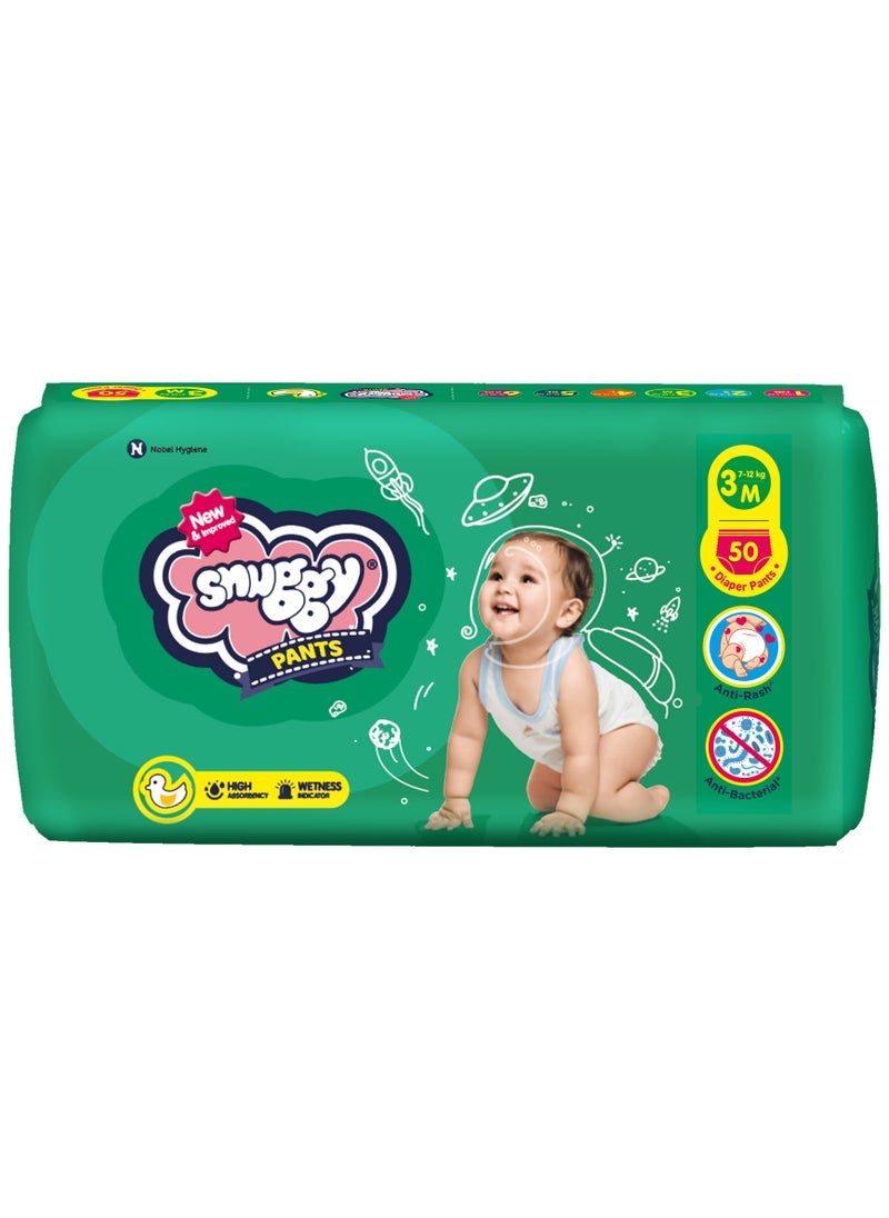Snuggy Baby Diaper Pants Medium  7-12 kg 50 Count  - Image 1