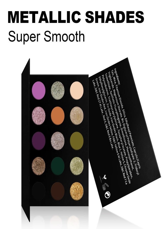 SZDYM 15 color eyeshadow palette,super multi-chrome vegan eye shadow,High pigment matte+Shine duochrome+Metallic shades,Cruelty- Free Makeup Pallet,No Flaking,Super Smooth - Image 4