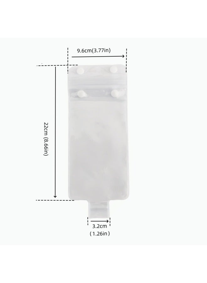 general Universal Take-out Rider Dedicated Mobile Phone Waterproof Bag Rechargeable Clip Holder Touch Screen Charging Hole Rain Cover-Color:Rechargeable Mobile Phone Transparent Waterproof Bag-2 Pieces - Image 1